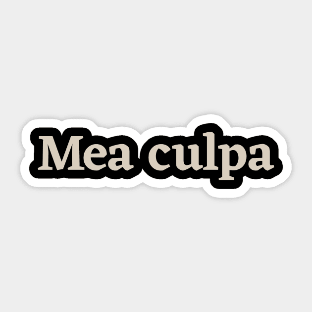 Mea Culpa Sticker by calebfaires